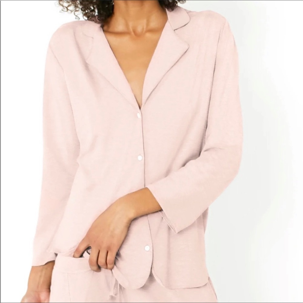 Recliner Pink Long Sleeve Sleep Shirt